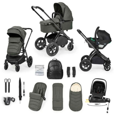 Ickle Bubba Stomp Luxe Elements 15 Piece Travel System - Forest - included items