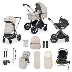 Ickle Bubba Stomp Luxe Elements 15 Piece Travel System - Moonbeam - included items