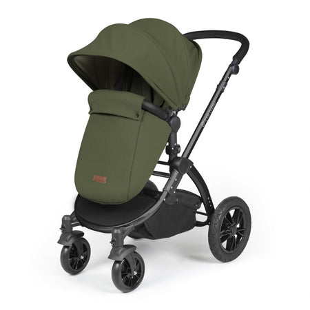 Ickle Bubba Stomp LUXE Pushchair forward-facing with footmuff - Black/Woodland/Black