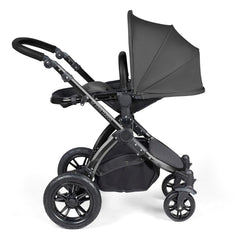 Ickle Bubba Stomp LUXE Puschair parent facing Black/Charcoal Grey/Black