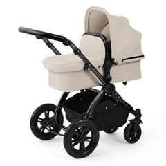 Ickle Bubba Stomp LUXE Pram - Stone Fabric with Black Chassis and Black Handle