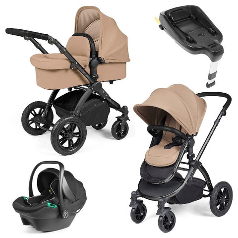 Ickle Bubba Cosmo Black Frame Travel System with Stratus i-Size