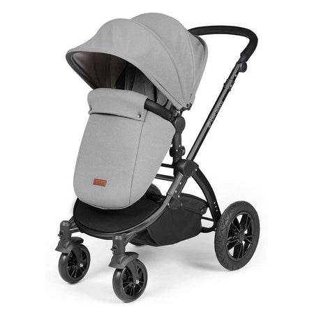 Ickle Bubba Stomp LUXE Pushchair forward-facing with footmuff - Black/Pearl Grey/Black