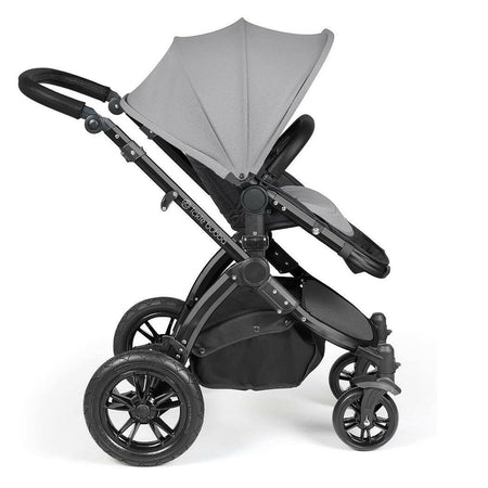 Ickle Bubba Stomp LUXE Pushchair forward-facing - Black/Pearl Grey/Black