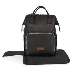 Ickle Bubba Stomp LUXE Travel System Silver/Desert/Tan - showing the included rucksack changing bag with changing mat