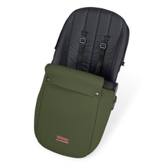 Ickle Bubba Stomp LUXE Travel System - Bronze/Woodland/Black - showing the included matching footmuff