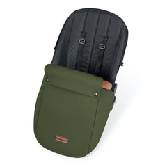 Ickle Bubba Stomp LUXE Travel System - Bronze/Woodland/Tan - showing the included matching footmuff