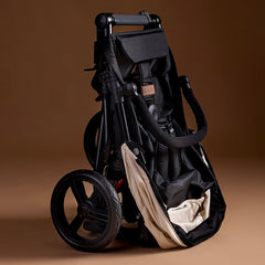 Mountain Buggy Swift V4 Pushchair - Ivory - folded and free-standing