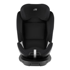 Britax Swivel 360 Rotating Car Seat - Space Black - front view, as booster seat