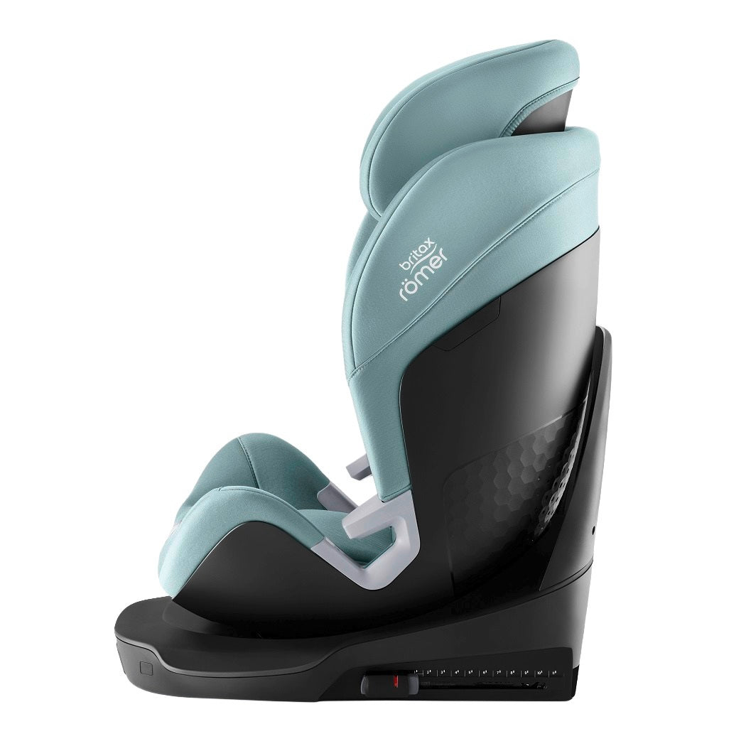 Britax Swivel 2 i-Size Car Seat - Ocean - side view, forward-facing high-back booster seat