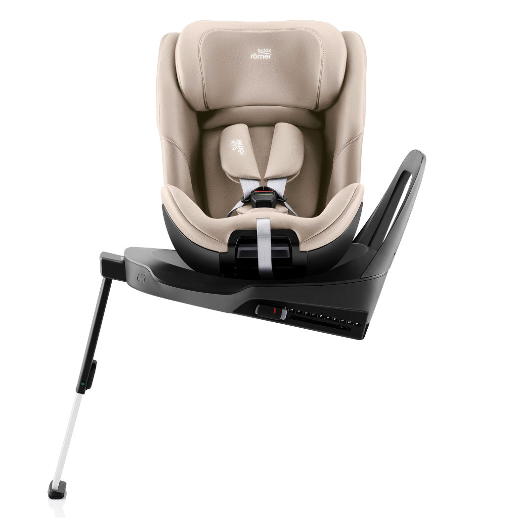 Britax Swivel 2 i-Size Car Seat - Chai - rotated towards door opening with extending support leg