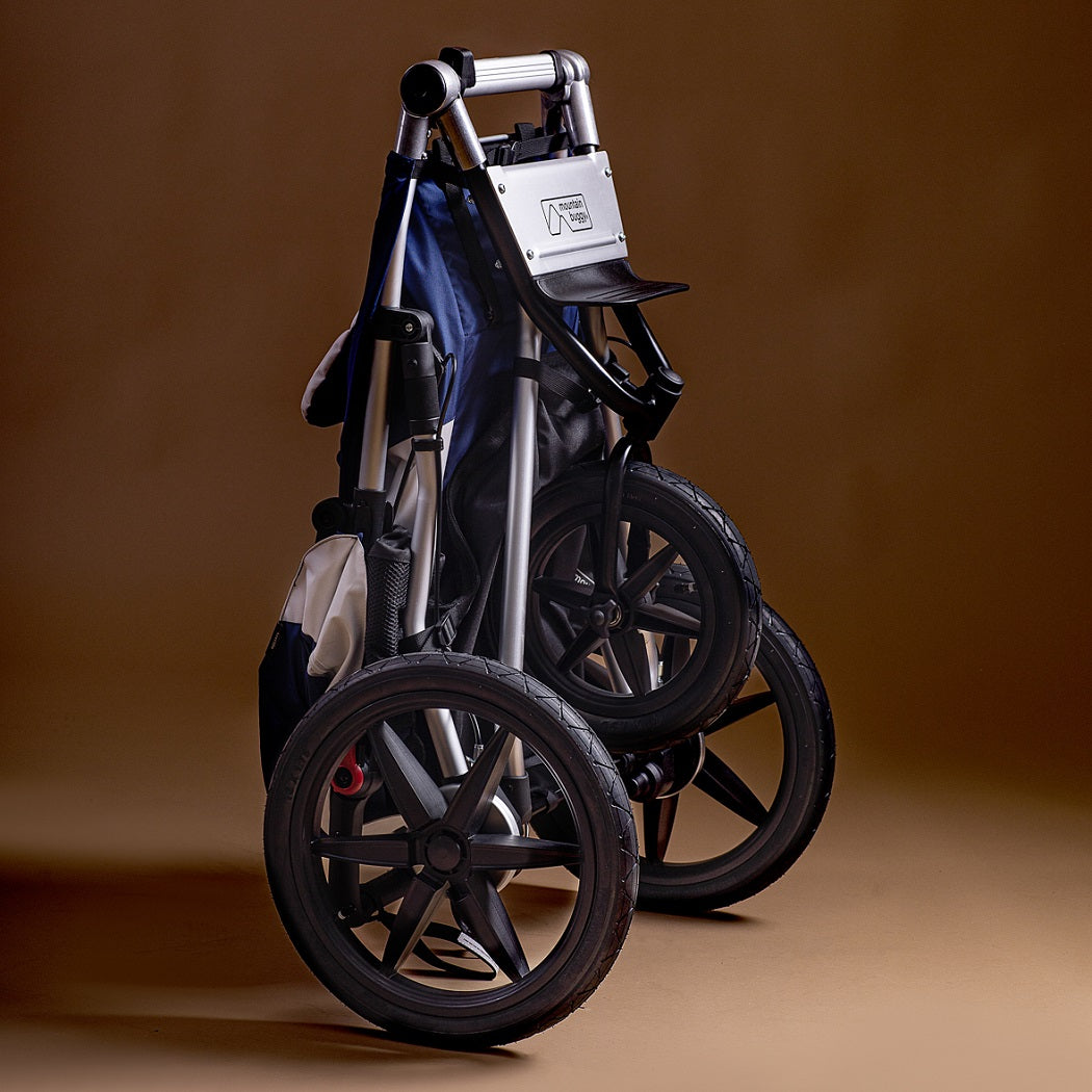 Mountain Buggy Terrain V4 Pushchair - Quartz - folded and free-standing