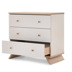 Obaby Thea Changing Unit - Latte - with drawer open and changing top removed