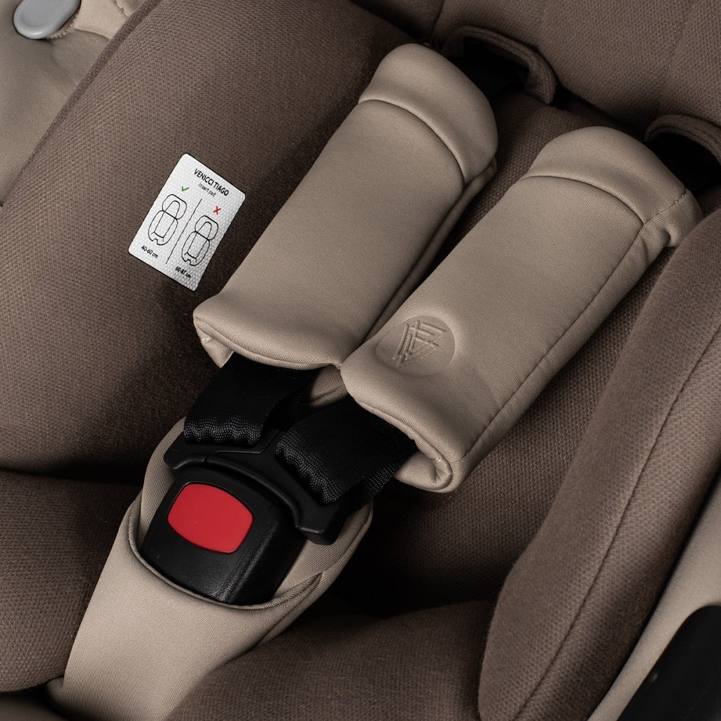 Venicci Tiago 2 360 i-Size Car Seat - Beige - safety harness