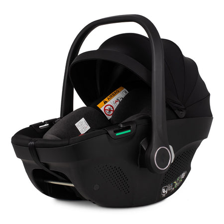 Venicci Tiago 2 360 i-Size Car Seat - Black - with canopy and handle raised