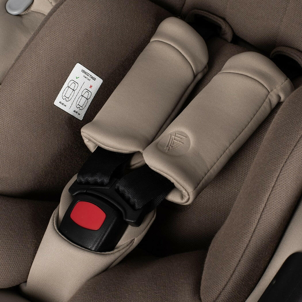 Venicci Tiago 360 i-Size Car Seat - Beige - safety harness