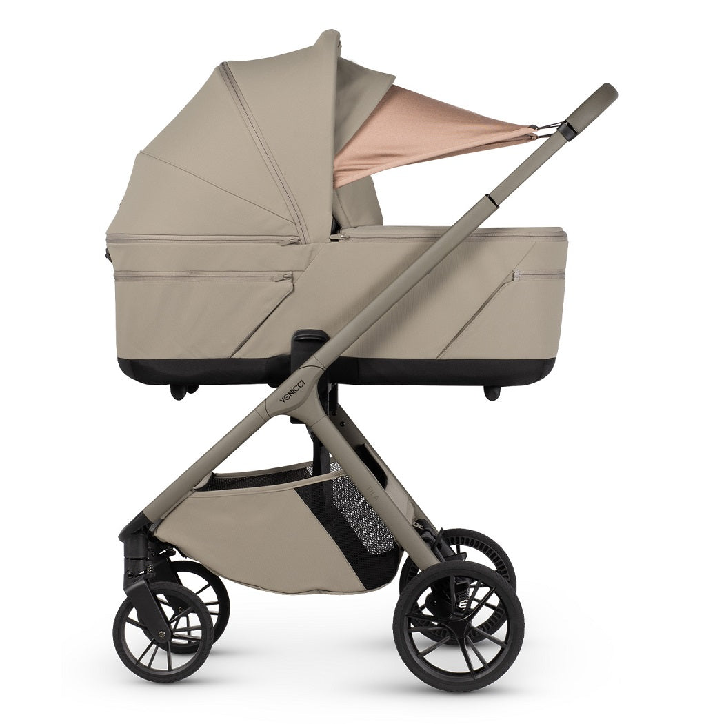 Venicci Tila Pram - Latte - with integrated sun shade