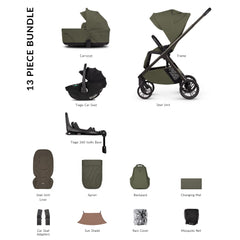 Venicci Tila Luxury Travel System - Olive - included items