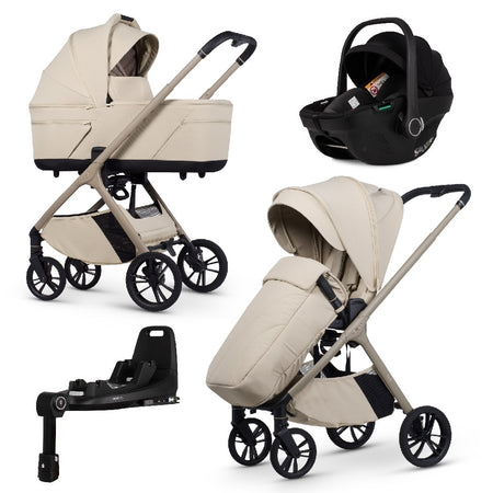 Venicci Tila - Sabbia - Ultimate Travel System with Tiago i-Size Car Seat & 360 ISOFIX Base