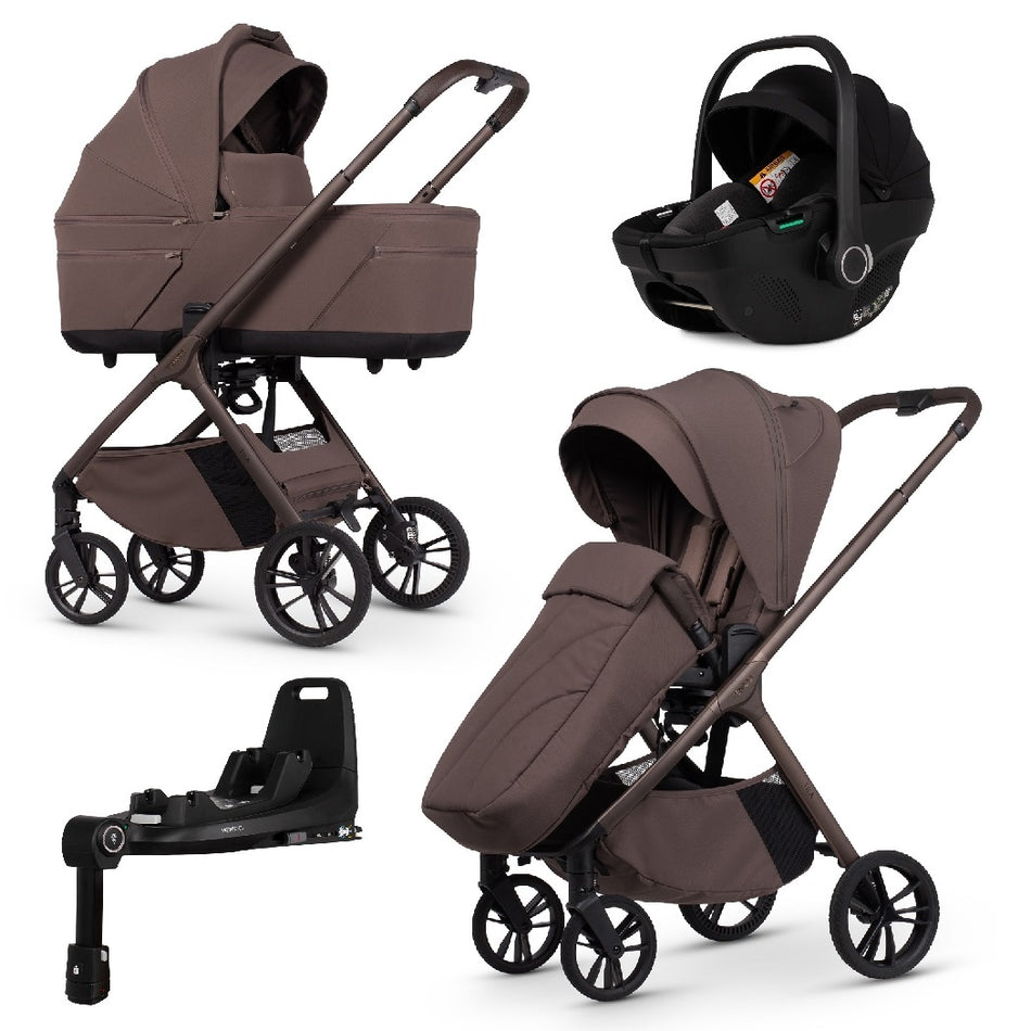 Venicci Tila - Noce - Luxury Travel System with Tiago i-Size Car Seat & 360 ISOFIX Base