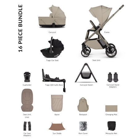 Venicci Tila Ultimate Travel System - Sabbia - included items