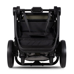 Venicci Tinum EDGE 3-in-1 Travel System with ISOFIX Base (Moss) - showing the pushchair folded (folds with seat unit attached)