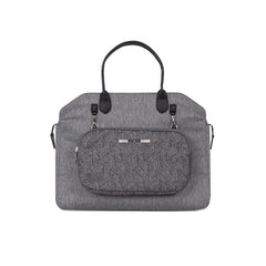 Venicci Upline Travel System 3-in-1 (Slate Grey) - showing the included changing bag. The small bag is detachable and can be used as a crossbody bag.