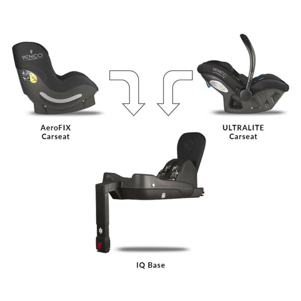 Venicci UltraLite & AeroFix Car Seats with IQ ISOFIX Base - included products