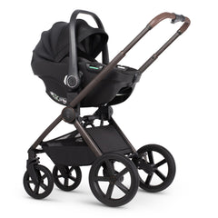 Venicci Upline 2 - SE Powder - showing the chassis with car seat attached