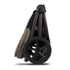 Venicci Upline Travel System (Special Edition - Powder) - side view, showing the pushchair folded