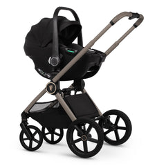 Venicci Upline 3 Chassis - Pebble - with Tiago i-Size Car Seat in Black
