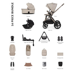 Venicci Upline 3 Ultimate Travel System - Pebble - included items