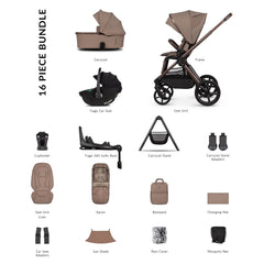 Venicci Upline 3 Ultimate Travel System - Sand - included items