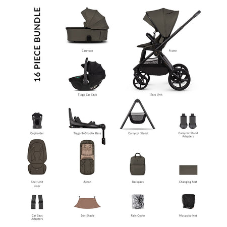 Venicci Upline 3 ULTIMATE Travel System - Truffle - included items