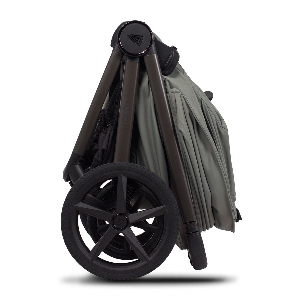 Venicci Upline 3 Pushchair - Aloe - side view, folded