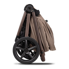 Venicci Upline 3 Pushchair - Sand - side view, folded