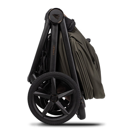 Venicci Upline 3 Pushchair - Truffle - side view, folded