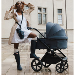 Hunter x Venicci Upline 3 Pram - Navy - lifestyle image