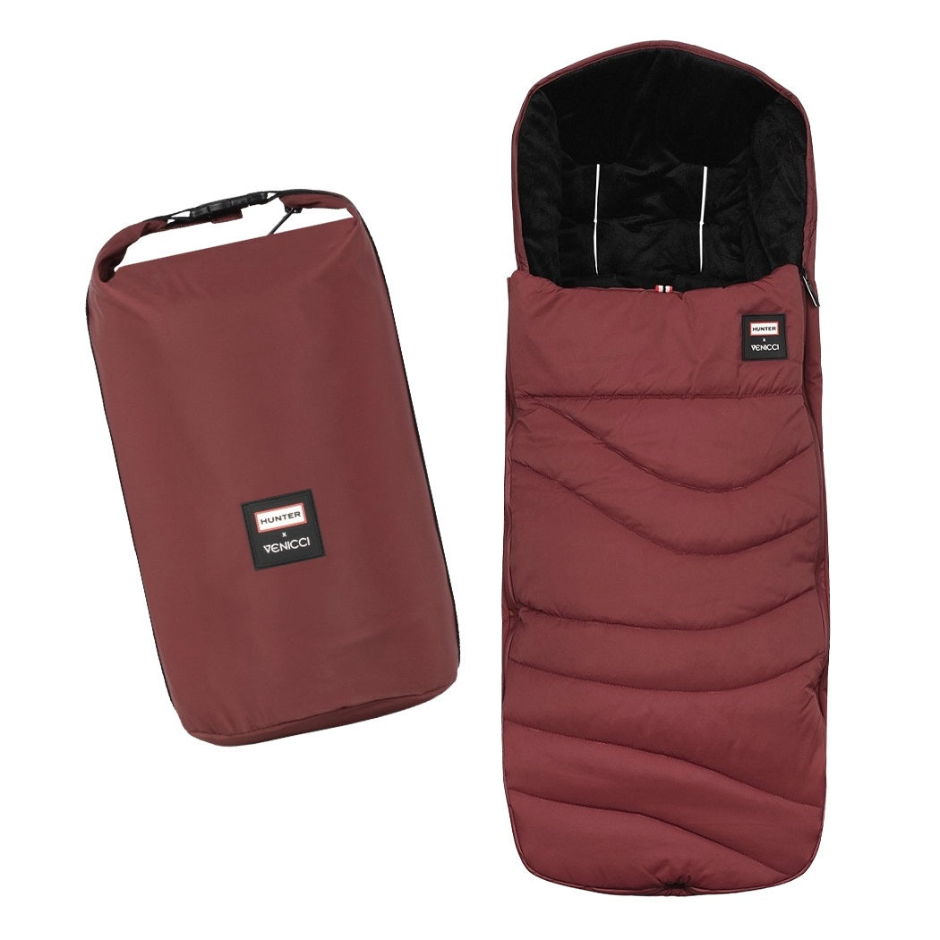 Hunter x Venicci Upline 3 Footmuff - Red - with footmuff bag