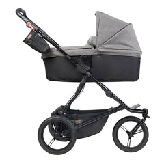Mountain Buggy Carrycot Plus for URBAN JUNGLE / TERRAIN - Herringbone - shown as pram fitted to chassis (pushchair not included)