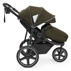 Ickle Bubba Venus Jogger Pro Prime - Woodland - with cup holder, foot warmer and hood extended