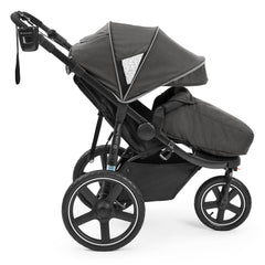 Ickle Bubba Venus Jogger Pro Prime - Charcoal Grey - with cup holder, foot warmer and hood extended