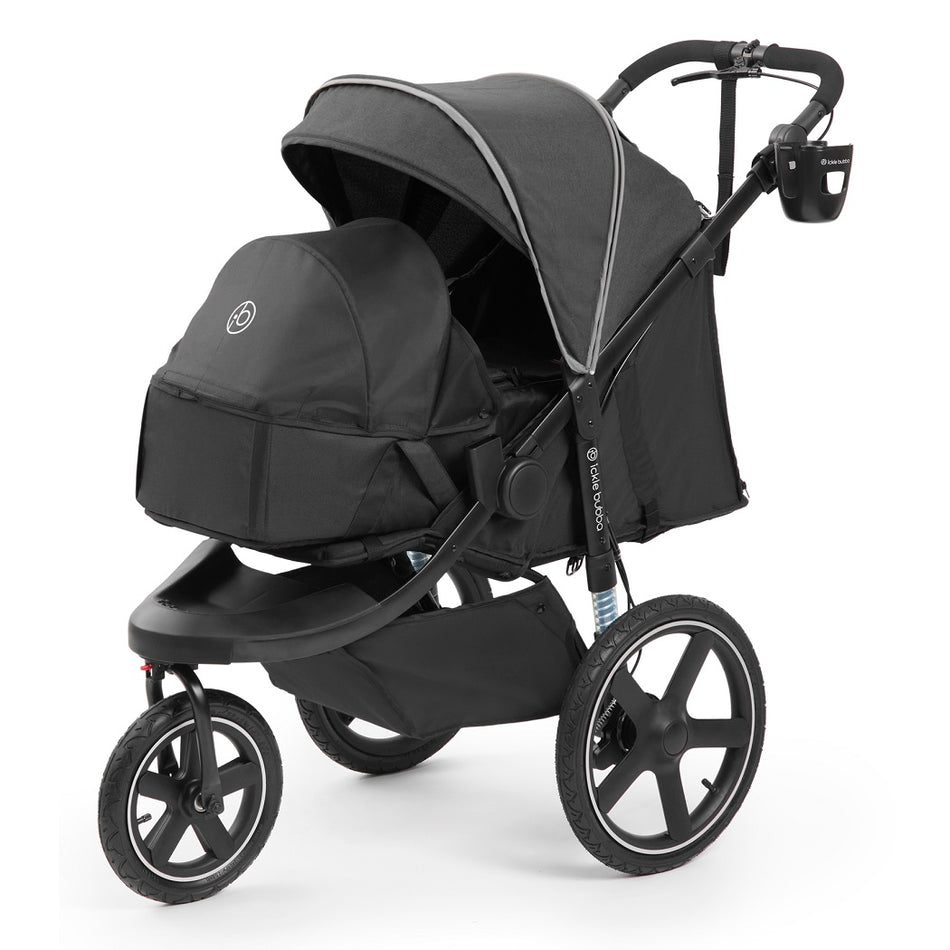 Ickle Bubba Venus Jogger Pro Prime - Charcoal Grey - with newborn cocoon