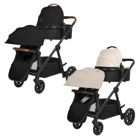 Ickle Bubba VIRGO Double Pram Pushchair Bundle Growing Family - 11 Piece - showing the available colours