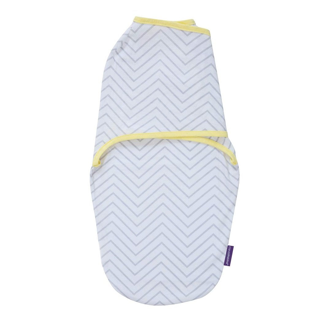Clevamama Baby Swaddle to Sleep Wrap Chevron Birth to 3 Months Babythingz