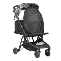 Mountain Buggy v2 Newborn Cocoon (2018+ Black) - shown here fixed to a pushchair