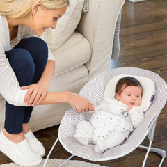 ClevaMama ClevaFoam Supporting Infant Pillow - lifestyle image, shown here being used on a baby bouncer