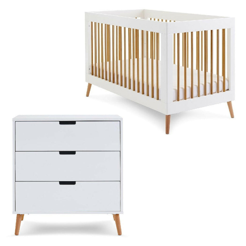 Obaby MAYA 2 Piece Room Set White with Natural
