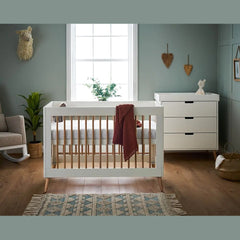Obaby MAYA 2 Piece Room Set (White with Natural) - lifestyle image