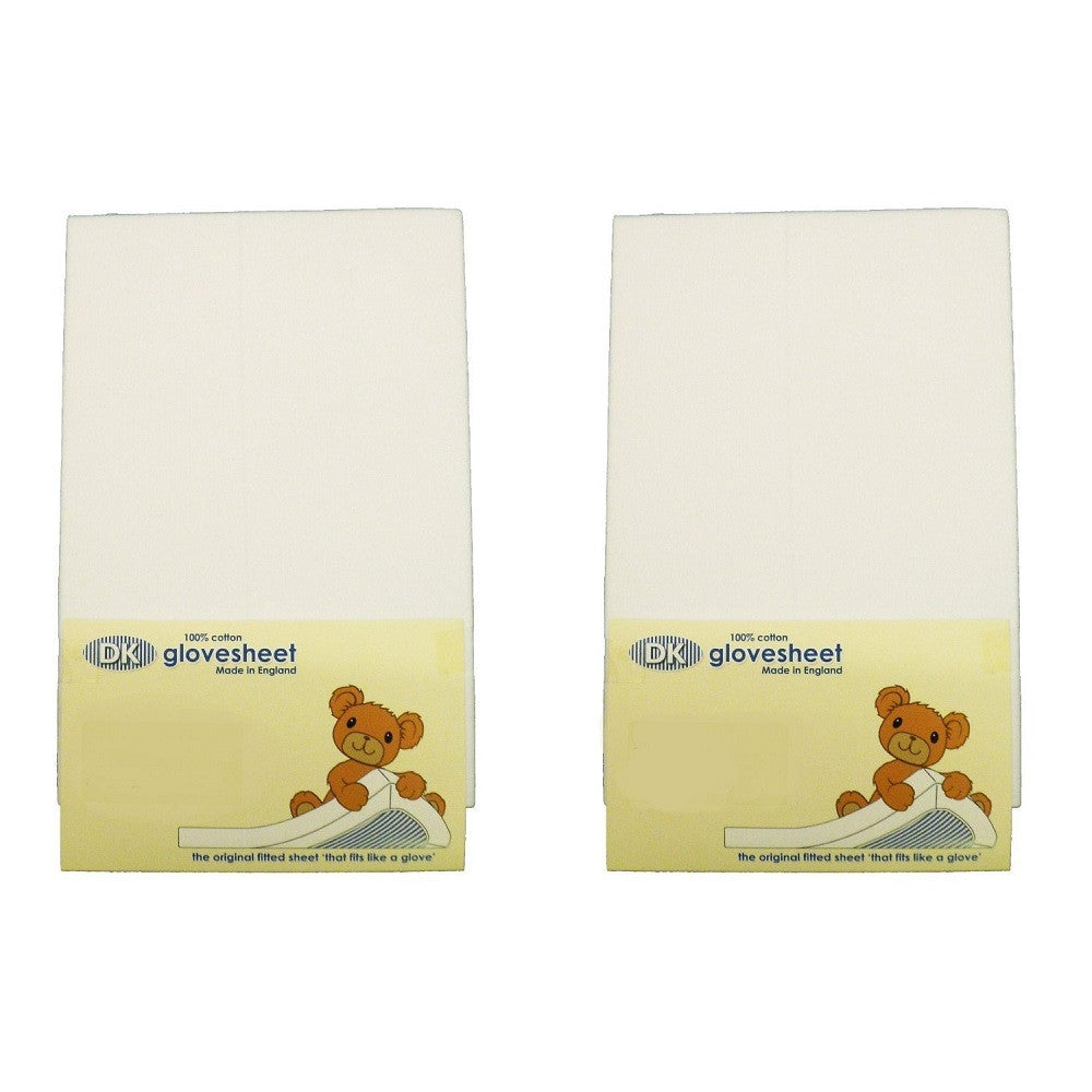 DK Glovesheets Chicco Next 2 Me / Lullago Fitted Sheet (White) x 2